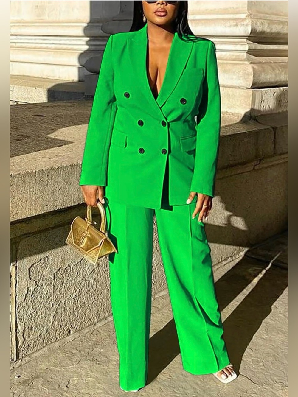 Women's Blazer Sets 2 Piece Dressy Pants Suit Business Casual Set